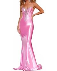 Jovani - Embellished Gown With Illusion Sweetheart Neckline - Lyst