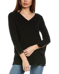 Lafayette 148 New York - Wool & Cashmere-Blend V-Neck Sweater - Lyst