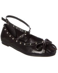 SCHUTZ SHOES - Larissa Leather Flat Ballet - Lyst