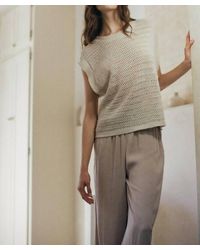 By Together - Here For It Vest Sweaters In Natural - Lyst