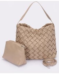 Fashnzfab - Faux Leather Braided Embossed Hobo Bag - Lyst