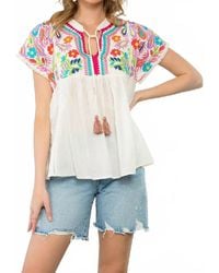 Thml - Creative Spirit Tassel Tie Embroidered Top - Lyst