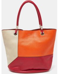 Lancel - Color Leather Tote - Lyst