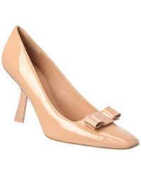 Ferragamo - Vara Bow Leather Pump - Lyst