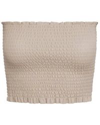 Commando - Faux Leather Smocked Tube Top - Lyst