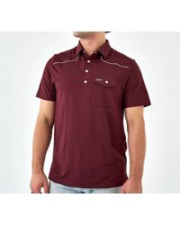 Burlebo - Pearl Snap Performance Polo - Lyst