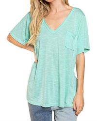 Pol - Paradise V Neck Slub Tee - Lyst
