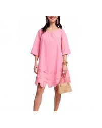 Frances Valentine - Mini Swing Dress With Flower Detail - Lyst