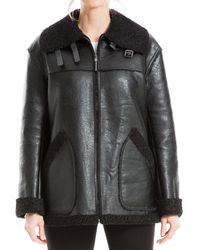 Max Studio - Leatherette Zip Front Jacket - Lyst
