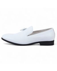 Infinity Leather - Formal Tassel Loafers Slip-On Leather Shoes - Lyst