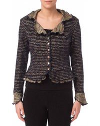 Joseph Ribkoff - Ruffle Lapel Snap Jacket - Lyst