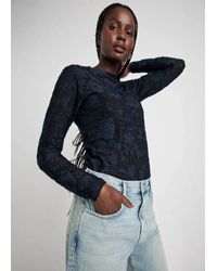 Splendid - Burnout Floral Long Sleeve Tee - Lyst