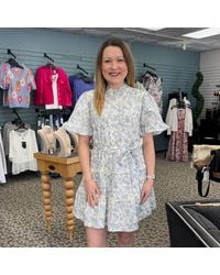 ..,merci - Ruffled Button Down Floral Mini Dress - Lyst