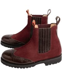Penelope Chilvers - Oscar Brogue-Tip Wool-Lined Boots - Lyst