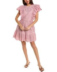 Sea - Vienne Eyelet Tunic Mini Dress - Lyst