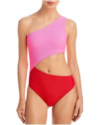 Beach Riot - Celine Colorblock One Shoulder One-piece Swimsuit - Lyst