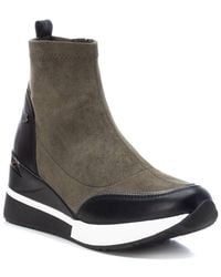 Xti - Suede Wedge Booties By - Lyst
