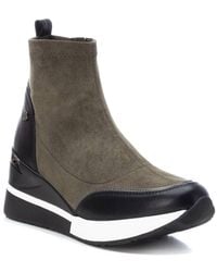 Xti - Suede Wedge Booties By - Lyst