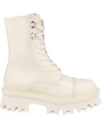 Ferragamo - Kira Leather Combat Boots - Lyst