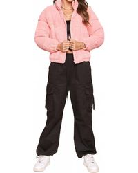 J.Nna - Corduroy Long Sleeve Puffer Jacket - Lyst