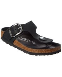 Birkenstock - Gizeh Big Buckle Oiled Leather Sandal - Lyst