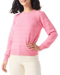 NIC+ZOE - Button Shoulder Cashmere-Blend Sweater - Lyst