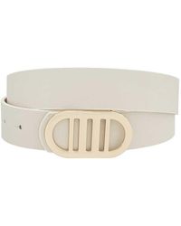 Fashnzfab - Modern Gridded Oval Standard Belt - Lyst