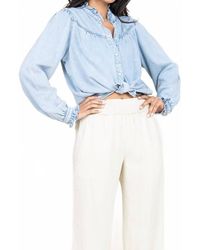 Suncoo - Lorena Denim Blouse - Lyst
