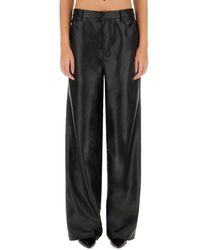 ROTATE BIRGER CHRISTENSEN - Wide Leg Faux Leather Pants - Lyst