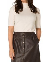 YEST - Nerea Short Sleeve Mock Neck Sweater - Lyst