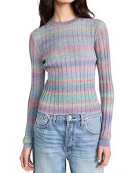 RE/DONE - Poor Boy Rib Slim Pullover - Lyst
