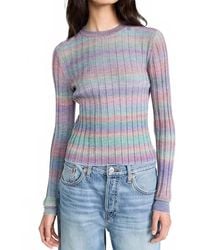 RE/DONE - Poor Boy Rib Slim Pullover - Lyst