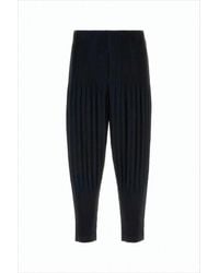 Homme Plissé Issey Miyake - Cropped Pleated Jogger Pants With Textured Finish - Lyst
