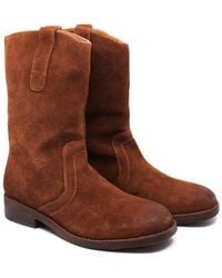 Free People - Easton Equestrian Ankle Boot Saddle Suede - Lyst
