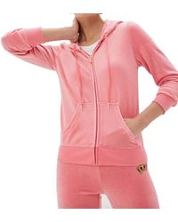 Juicy Couture - Traditional Logo Track Velour Robertson Hoodie - Lyst