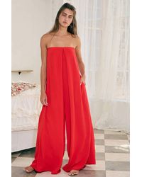 Bucketlist - Strapless Flowy Jumpsuit - Lyst