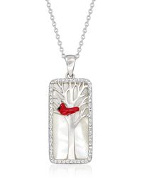 Ross-Simons - Mother-of-pearl And . White Topaz Cardinal Pendant Necklace - Lyst
