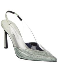 Sergio Rossi - Evangelie 95 Satin & Vinyl Slingback Pump - Lyst