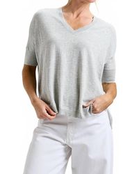 Zaket & Plover - Short Sleeved V-Neck Sweater - Lyst