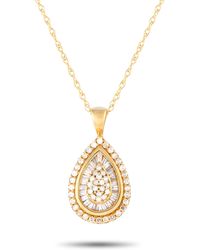 Non-Branded - Lb Exclusive 14k Yellow 0.50ct Diamond Pear Pendant Necklace Pn15388 - Lyst