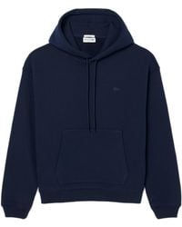 Lacoste - Classic Fit Cotton Fleece Hoodie With Adjustable Drawstring - Lyst