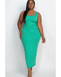 TRUEDAMES - Fashnzfab Plus Size Solid Basic Maxi Dress - Lyst