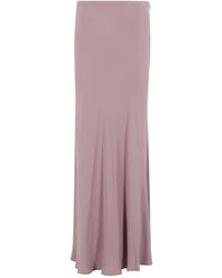 FEDERICA TOSI - Flared Hem Crepe De Chine Maxi Skirt - Lyst
