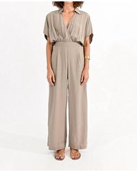 Molly Bracken - Chic Collar Jumpsuit - Lyst