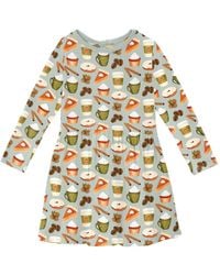 KICKEE - Girl's Long Sleeve Twirl Dress With Pockets - Lyst
