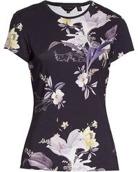 Ted Baker - Decadence Print Floral T-shirt Short Sleeve Fitted Tee - Lyst