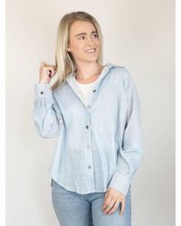AEMI + CO - Mixed Stripe Oversized Button Down Top - Lyst