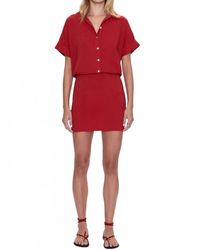 Pistola - Blythe Short Sleeve Shirt Mini Dress - Lyst