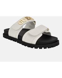 Guess - Stetsen Metal Guess Sandal Slide - Lyst