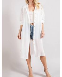 Eesome - Button Down Long Jacket - Lyst